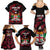 Fiji Rugby Family Matching Summer Maxi Dress and Hawaiian Shirt Flying Fijians Red Palm Tree Version - Wonder Print Shop
