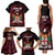 Fiji Rugby Family Matching Tank Maxi Dress and Hawaiian Shirt Flying Fijians Red Palm Tree Version - Wonder Print Shop
