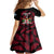 Fiji Rugby Kid Short Sleeve Dress Flying Fijians Red Palm Tree Version - Wonder Print Shop