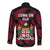 Fiji Rugby Long Sleeve Button Shirt Flying Fijians Red Palm Tree Version - Wonder Print Shop