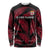 Fiji Rugby Long Sleeve Shirt Flying Fijians Red Palm Tree Version - Wonder Print Shop