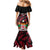 Fiji Rugby Mermaid Dress Flying Fijians Red Palm Tree Version - Wonder Print Shop