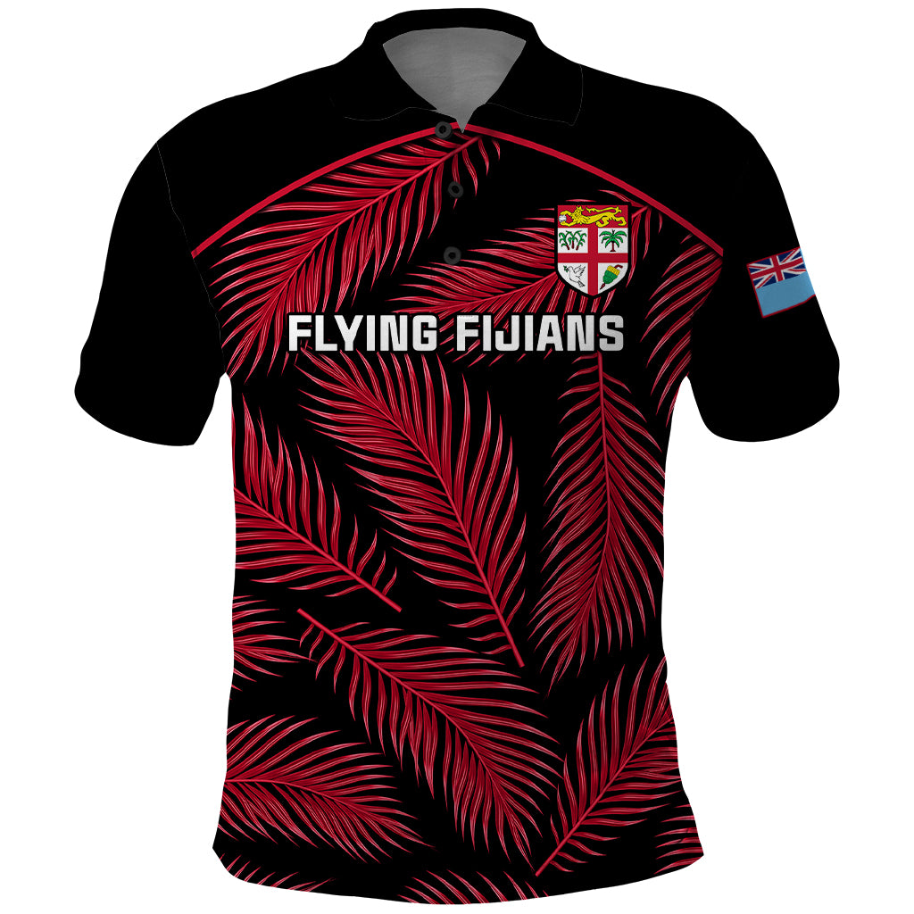 Fiji Rugby Polo Shirt Flying Fijians Red Palm Tree Version - Wonder Print Shop