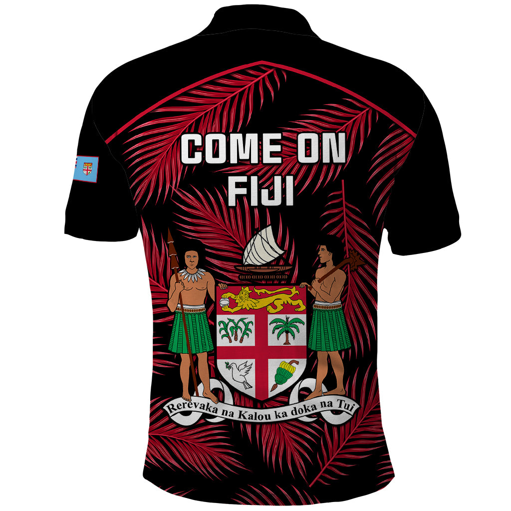 Fiji Rugby Polo Shirt Flying Fijians Red Palm Tree Version - Wonder Print Shop