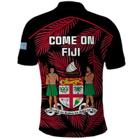 Fiji Rugby Polo Shirt Flying Fijians Red Palm Tree Version - Wonder Print Shop