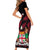 Fiji Rugby Short Sleeve Bodycon Dress Flying Fijians Red Palm Tree Version - Wonder Print Shop