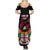 Fiji Rugby Summer Maxi Dress Flying Fijians Red Palm Tree Version - Wonder Print Shop