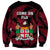 Fiji Rugby Sweatshirt Flying Fijians Red Palm Tree Version - Wonder Print Shop
