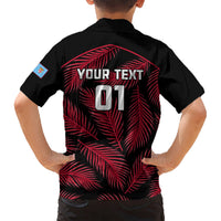 Custom Fiji Rugby Kid Hawaiian Shirt Flying Fijians Red Palm Tree Version - Wonder Print Shop
