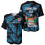 Fiji Rugby Baseball Jersey Flying Fijians Blue Palm Tree Version - Wonder Print Shop