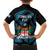 Fiji Rugby Family Matching Summer Maxi Dress and Hawaiian Shirt Flying Fijians Blue Palm Tree Version - Wonder Print Shop