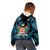 Fiji Rugby Kid Hoodie Flying Fijians Blue Palm Tree Version - Wonder Print Shop