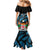 Fiji Rugby Mermaid Dress Flying Fijians Blue Palm Tree Version - Wonder Print Shop