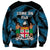 Fiji Rugby Sweatshirt Flying Fijians Blue Palm Tree Version - Wonder Print Shop