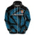 Custom Fiji Rugby Hoodie Flying Fijians Blue Palm Tree Version - Wonder Print Shop