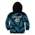 Custom Fiji Rugby Kid Hoodie Flying Fijians Blue Palm Tree Version - Wonder Print Shop