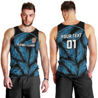 Custom Fiji Rugby Men Tank Top Flying Fijians Blue Palm Tree Version - Wonder Print Shop