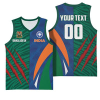 Custom Cricket India Vs Bangladesh Basketball Jersey Simple Style - Wonder Print Shop