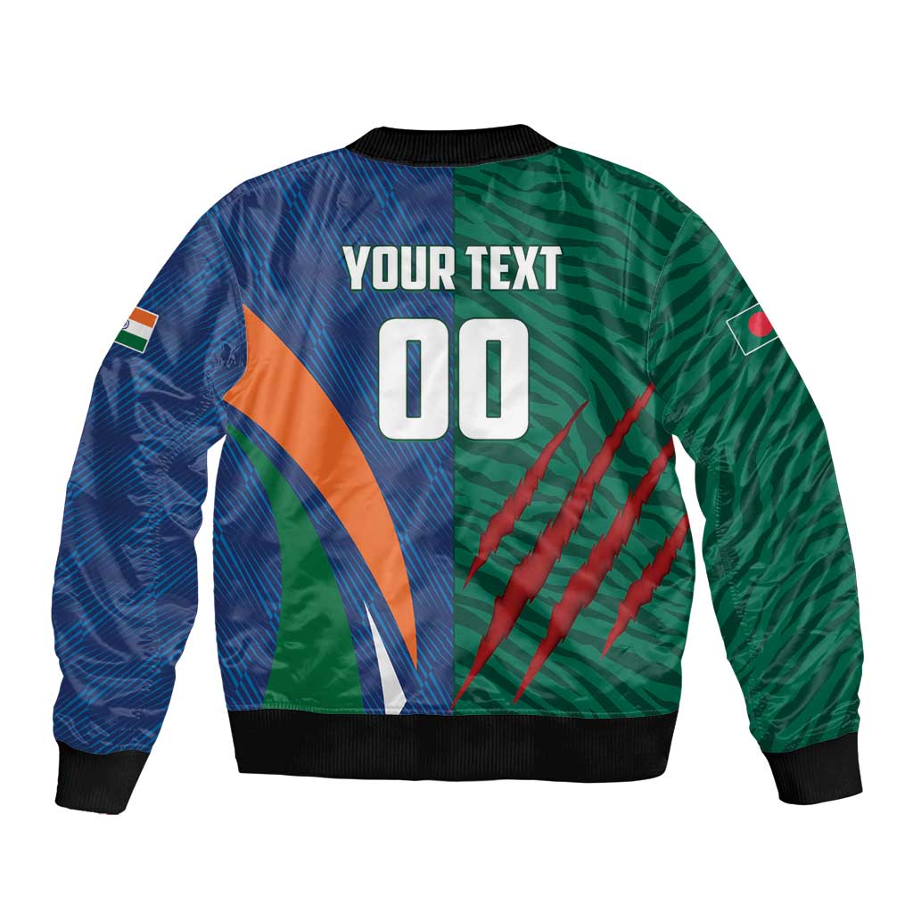Custom Cricket India Vs Bangladesh Bomber Jacket Simple Style - Wonder Print Shop