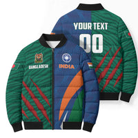 Custom Cricket India Vs Bangladesh Bomber Puffer Jacket Simple Style - Wonder Print Shop