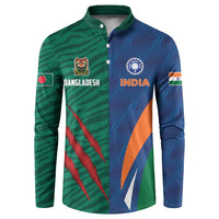 Custom Cricket India Vs Bangladesh Button Sweatshirt Simple Style - Wonder Print Shop