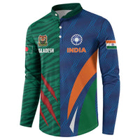 Custom Cricket India Vs Bangladesh Button Sweatshirt Simple Style - Wonder Print Shop