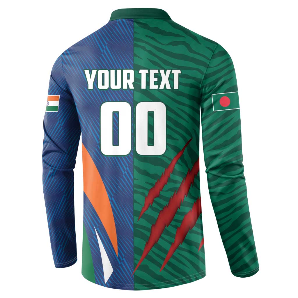 Custom Cricket India Vs Bangladesh Button Sweatshirt Simple Style - Wonder Print Shop