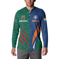 Custom Cricket India Vs Bangladesh Button Sweatshirt Simple Style - Wonder Print Shop
