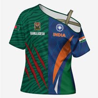Custom Cricket India Vs Bangladesh Cross Shoulder Shirt Simple Style - Wonder Print Shop