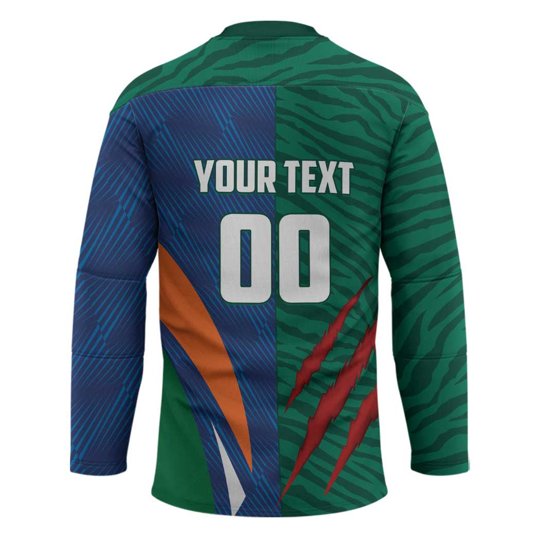 Custom Cricket India Vs Bangladesh Hockey Jersey Simple Style - Wonder Print Shop