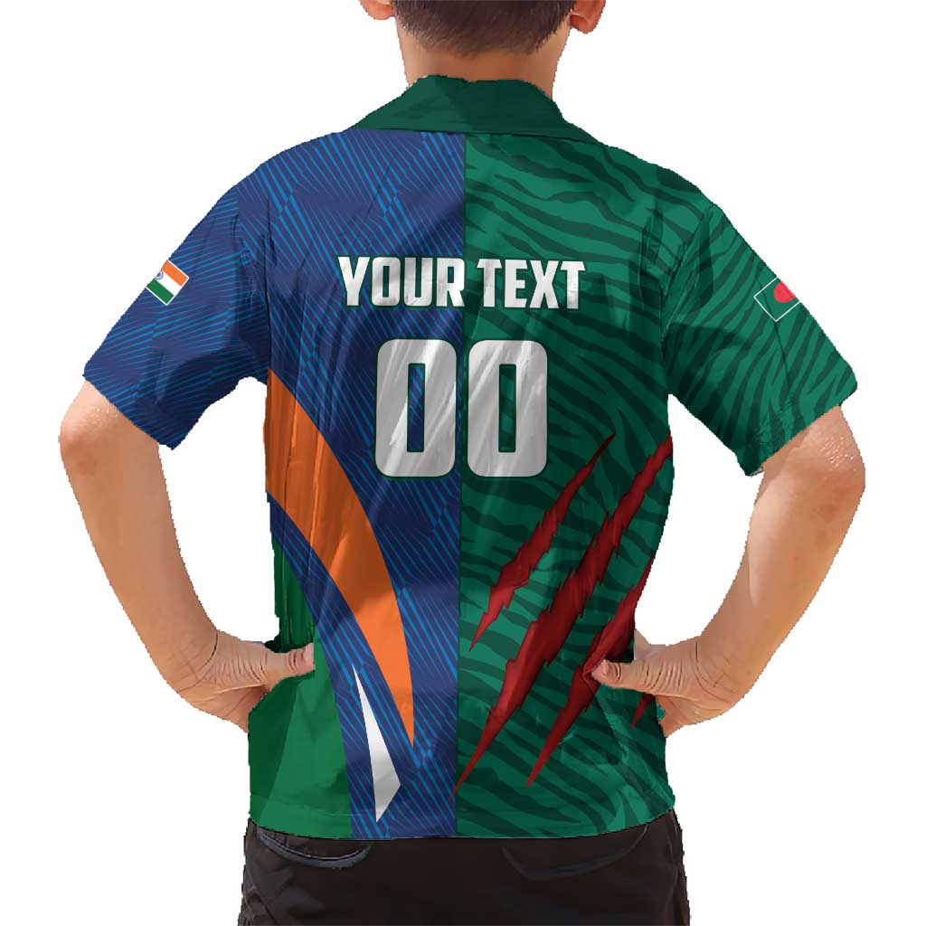 Custom Cricket India Vs Bangladesh Kid Hawaiian Shirt Simple Style - Wonder Print Shop