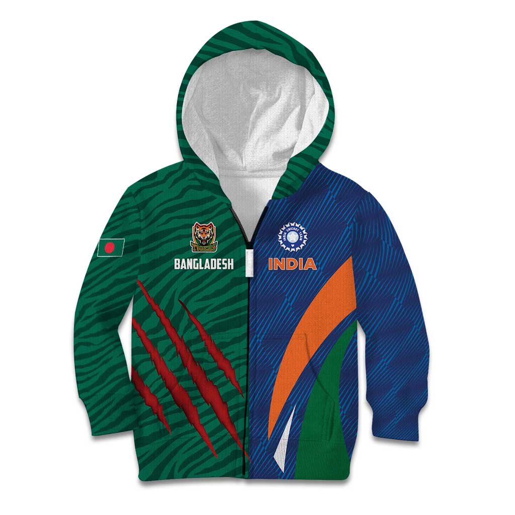 Custom Cricket India Vs Bangladesh Kid Hoodie Simple Style - Wonder Print Shop