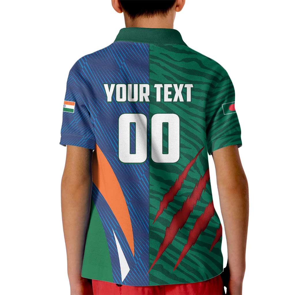 Custom Cricket India Vs Bangladesh Kid Polo Shirt Simple Style - Wonder Print Shop