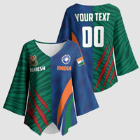 Custom Cricket India Vs Bangladesh Kimono Sleeve Blouse Simple Style - Wonder Print Shop