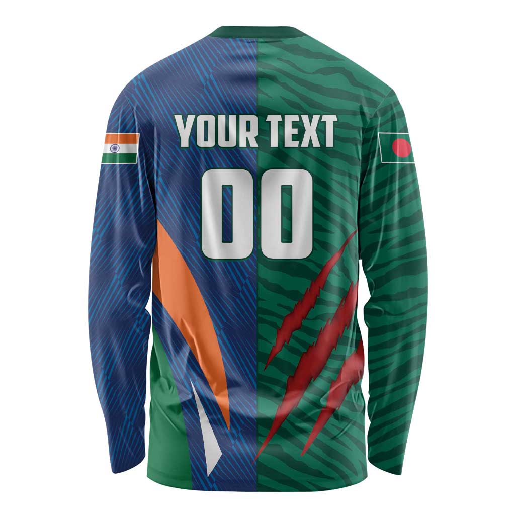 Custom Cricket India Vs Bangladesh Long Sleeve Shirt Simple Style - Wonder Print Shop