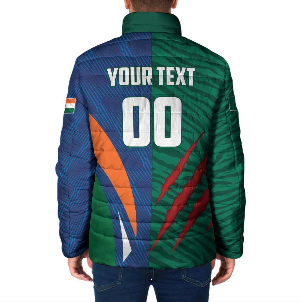 Custom Cricket India Vs Bangladesh Padded Jacket Simple Style - Wonder Print Shop