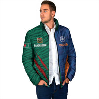 Custom Cricket India Vs Bangladesh Padded Jacket Simple Style - Wonder Print Shop
