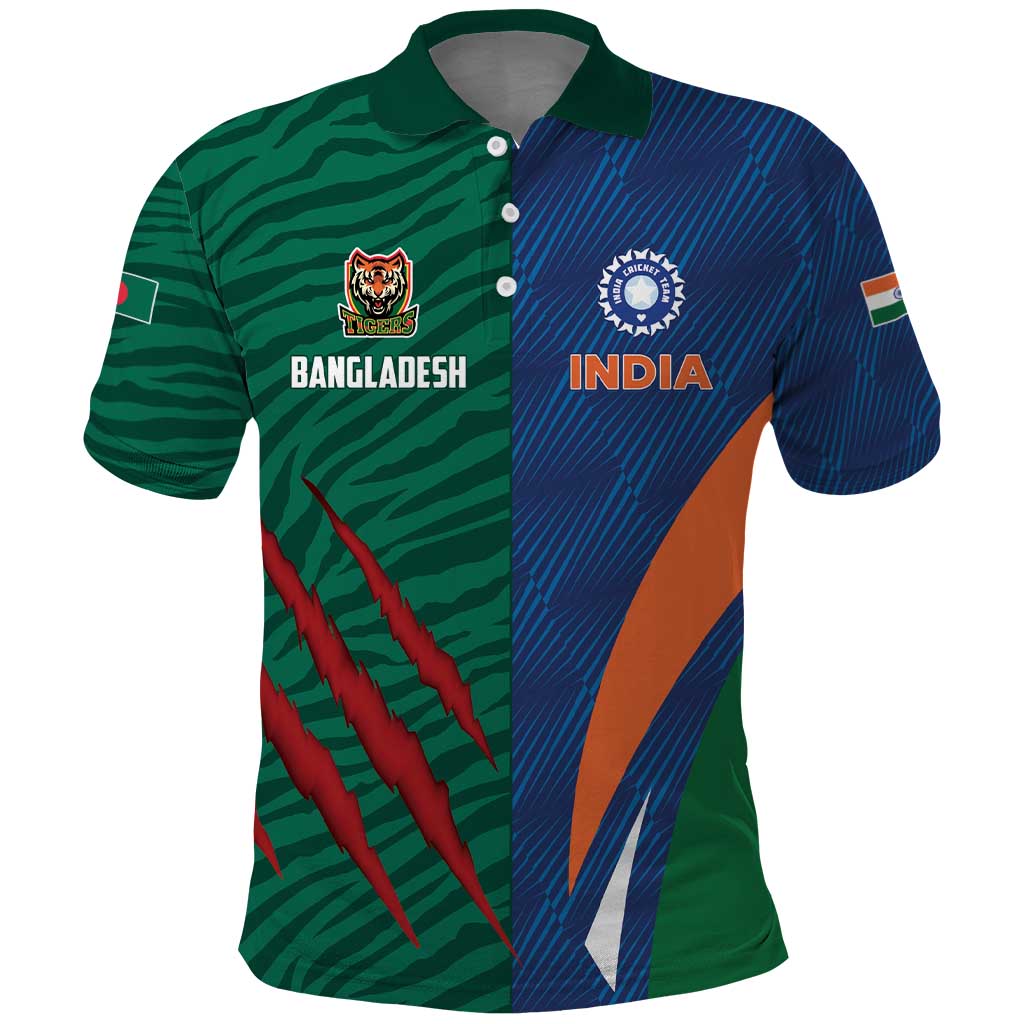 Custom Cricket India Vs Bangladesh Polo Shirt Simple Style - Wonder Print Shop