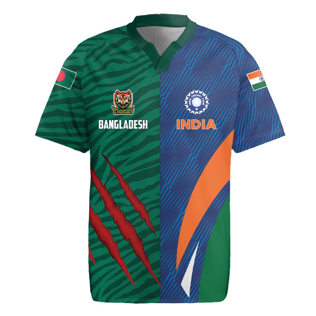 Custom Cricket India Vs Bangladesh Rugby Jersey Simple Style - Wonder Print Shop