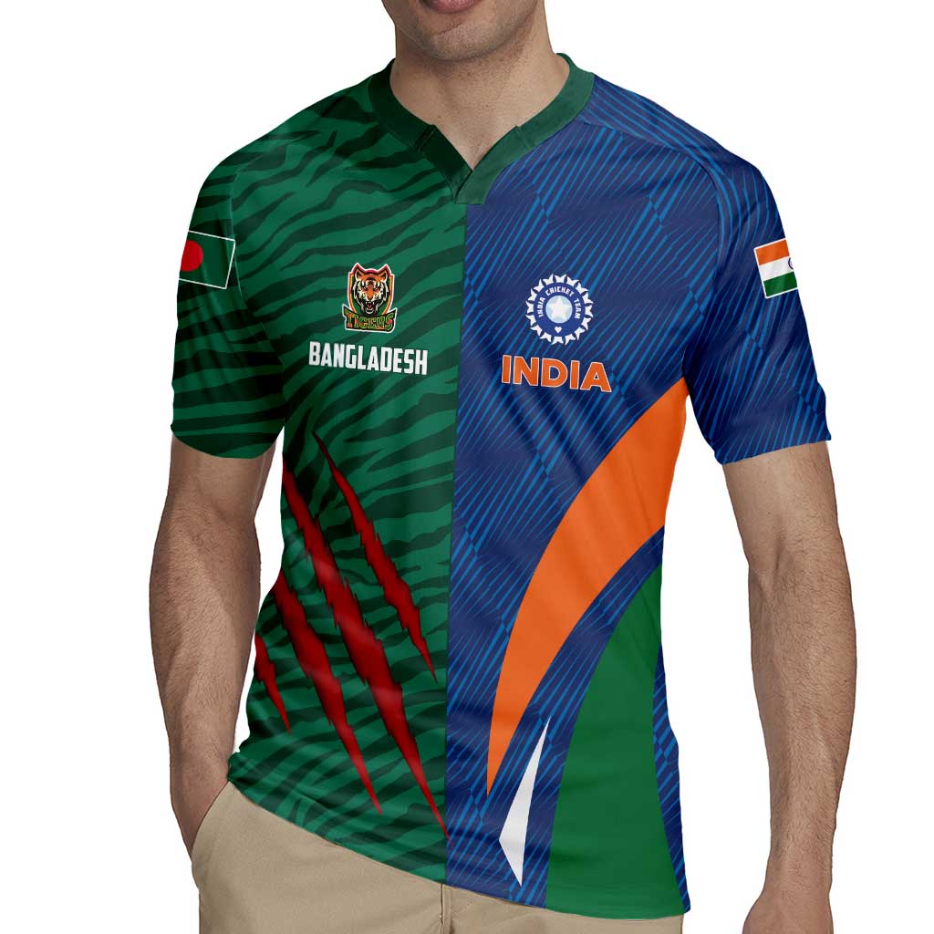 Custom Cricket India Vs Bangladesh Rugby Jersey Simple Style - Wonder Print Shop