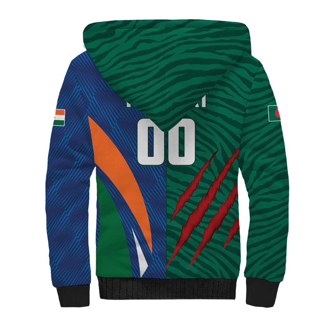Custom Cricket India Vs Bangladesh Sherpa Hoodie Simple Style - Wonder Print Shop