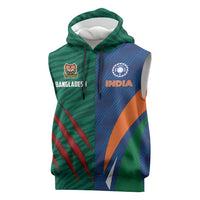 Custom Cricket India Vs Bangladesh Sleeveless Hoodie Simple Style - Wonder Print Shop