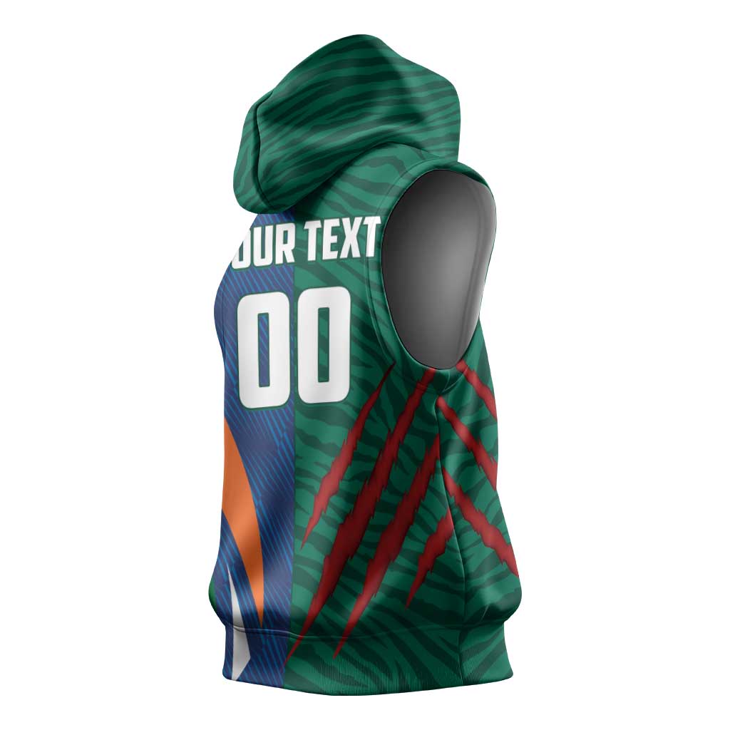 Custom Cricket India Vs Bangladesh Sleeveless Hoodie Simple Style - Wonder Print Shop