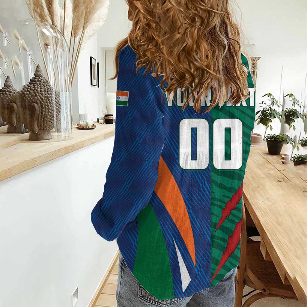 Custom Cricket India Vs Bangladesh Women Casual Shirt Simple Style - Wonder Print Shop