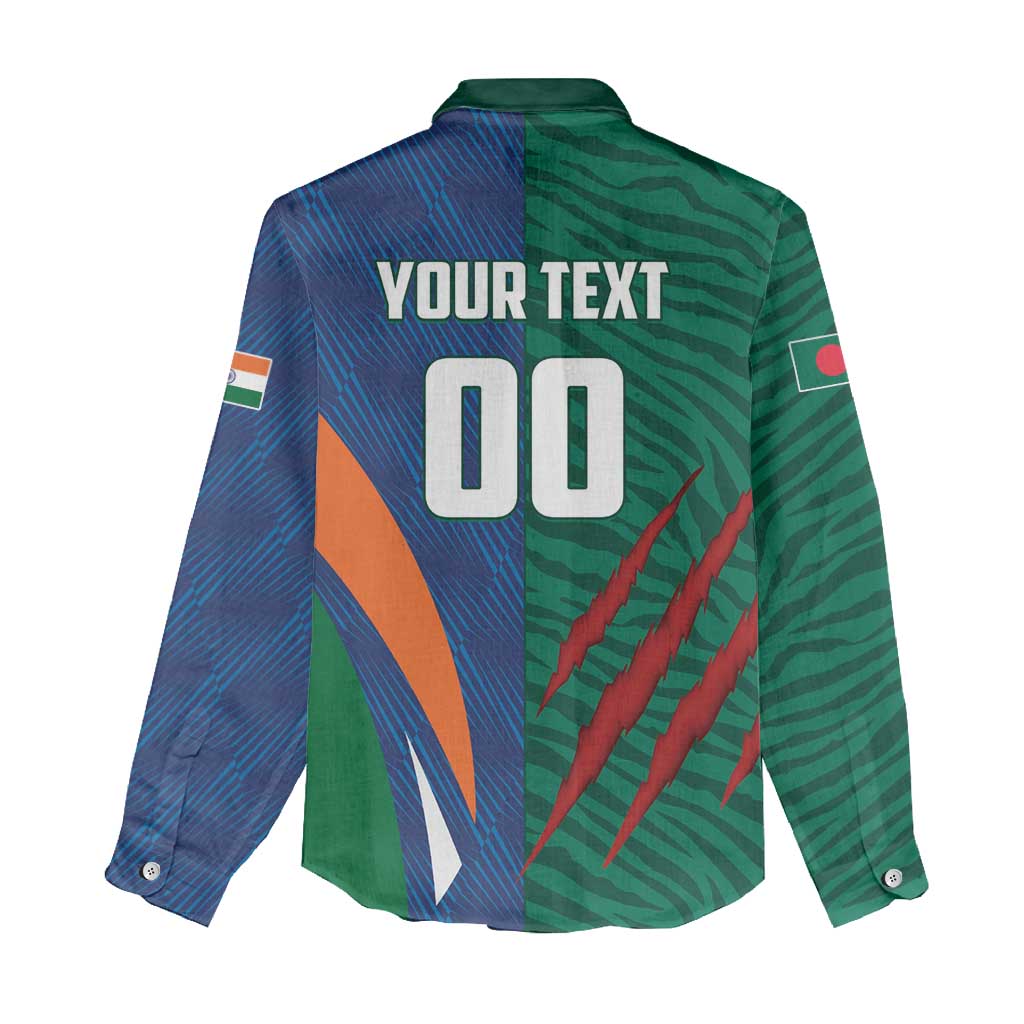 Custom Cricket India Vs Bangladesh Women Casual Shirt Simple Style - Wonder Print Shop