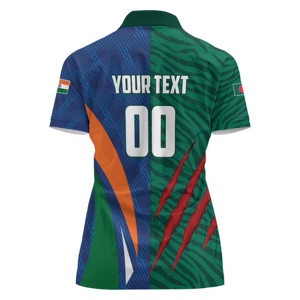 Custom Cricket India Vs Bangladesh Women Polo Shirt Simple Style - Wonder Print Shop