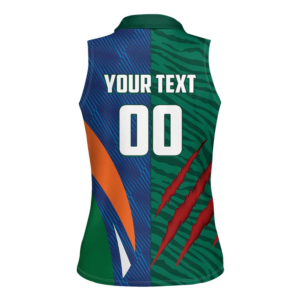 Custom Cricket India Vs Bangladesh Women Sleeveless Polo Shirt Simple Style - Wonder Print Shop