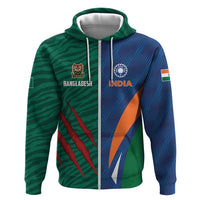 Custom Cricket India Vs Bangladesh Zip Hoodie Simple Style - Wonder Print Shop