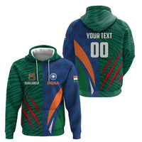 Custom Cricket India Vs Bangladesh Zip Hoodie Simple Style - Wonder Print Shop