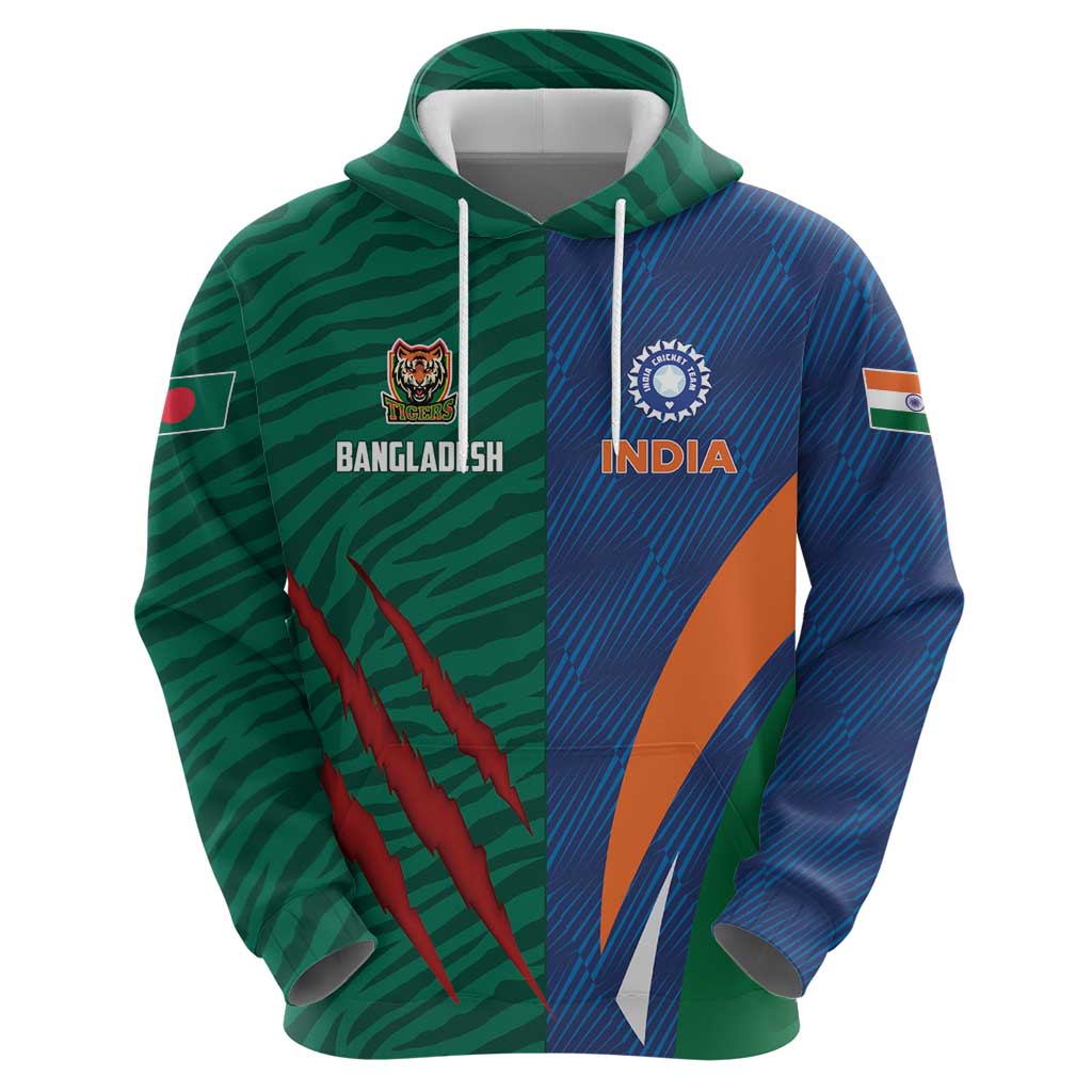 Custom Cricket India Vs Bangladesh Zip Hoodie Simple Style - Wonder Print Shop